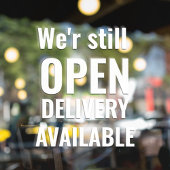 Minimaal We zijn nog steeds open Raamsticker