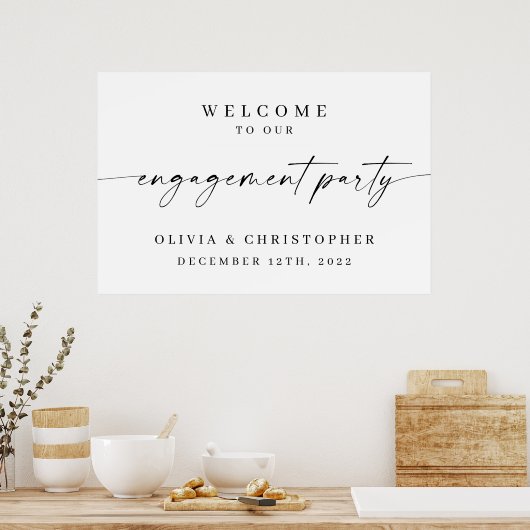 Minimaal welkomstteken van de servicepartij poster (Keuken)