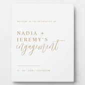 Minimaal Welkomstteken van Tabletop van Engagement Fotoplaat (Voorkant)