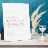 Minimaal Welkomstteken van Tabletop van Engagement Fotoplaat (Zijkant)