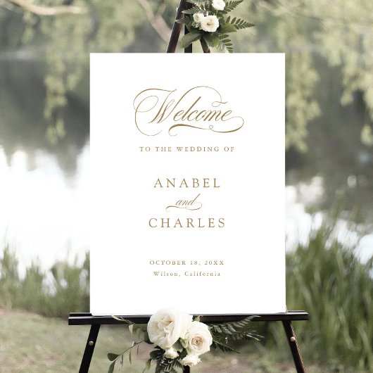 Minimaal welkomstteken voor Elegant Script Calligr Poster