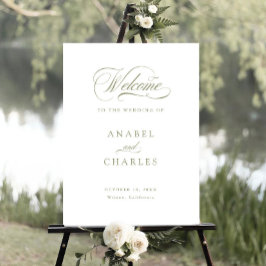 Minimaal welkomstteken voor Elegant Script Calligr Poster