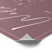 Minimaal welkomstteken voor Paarse paardenweddensc Poster (Hoek)