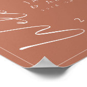 Minimaal welkomstteken voor terracotta Script Wedd Poster (Hoek)