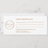 Minimaal Wenkbrauw Logo Cadeaubon (Achterkant)