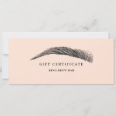 Minimaal Wenkbrauw Logo Cadeaubon (Voorkant)