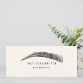Minimaal Wenkbrauw Logo Cadeaubon (Staand voorkant)