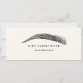 Minimaal Wenkbrauw Logo Cadeaubon (Voorkant)