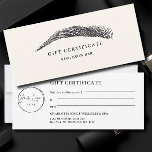 Minimaal Wenkbrauw Logo Cadeaubon