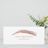 Minimaal Wenkbrauw Logo Cadeaubon (Staand voorkant)