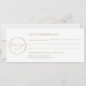 Minimaal Wenkbrauw Logo Cadeaubon (Achterkant)