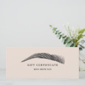 Minimaal Wenkbrauw Logo Cadeaubon (Staand voorkant)