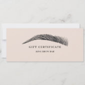 Minimaal Wenkbrauw Logo Cadeaubon (Voorkant)