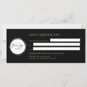 Minimaal Wenkbrauw Zwart Logo Cadeaubon (Achterkant)