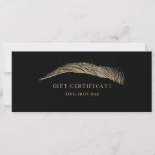 Minimaal Wenkbrauw Zwart Logo Cadeaubon (Voorkant)
