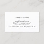 Minimaal wettelijk professioneel Visitekaartje (Achterkant)