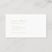 Minimaal White Gold-script Visitekaartje (Achterkant)