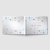 Minimaal White Pearl Silver-Vrijgezellenfeest Gastenboek (Volledig)