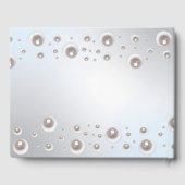 Minimaal White Pearl Silver-Vrijgezellenfeest Gastenboek (Achterkant)