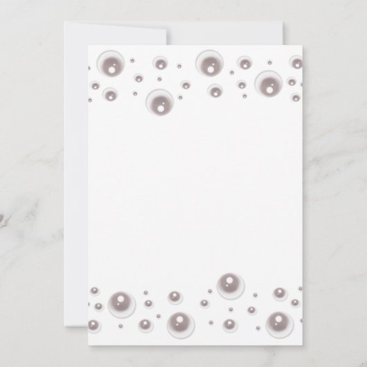 Minimaal White Pearl-Vrijgezellenfeest Kaart (Achterkant)