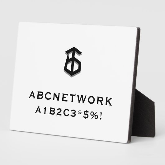 Minimaal WiFi-wachtwoord teken Logo Fotoplaat (Zijkant)