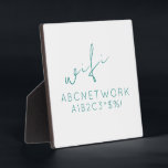 Minimaal Wifi-wachtwoordbord Fotoplaat<br><div class="desc">Houd je gasten verbonden met dit stijlvolle Minimaal Wifi-wachtwoordbord. Dit bord heeft een eenvoudig maar modern ontwerp met een elegant turkooizen lettertype op een eenvoudige schone witte achtergrond. Het is perfect om je Wifi-wachtwoord weer te geven op een manier die zowel functioneel als decoratief is. Het formaat van 5, 25x5,...</div>