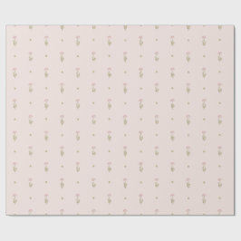 Minimaal wildbloempatroon met stippen cadeaupapier