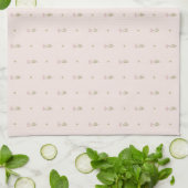 Minimaal wildbloempatroon met stippen theedoek (Gevouwen)