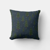 Minimaal Winter Dennenboom Patroon Worp Kussen (Voorkant)