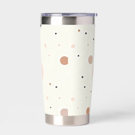 Minimaal Winter Stippenpatroon, Zachte Cozy Neutra Geïsoleerde Drinkbeker