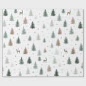 Minimaal Winterkerstfeest Cadeaupapier (Vlak)