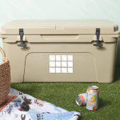 Minimaal wit 2024 volledig jaar maandkalender sticker (Koeler)