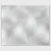 Minimaal wit, grijs, zilverglaasje cadeaupapier (Vlak)