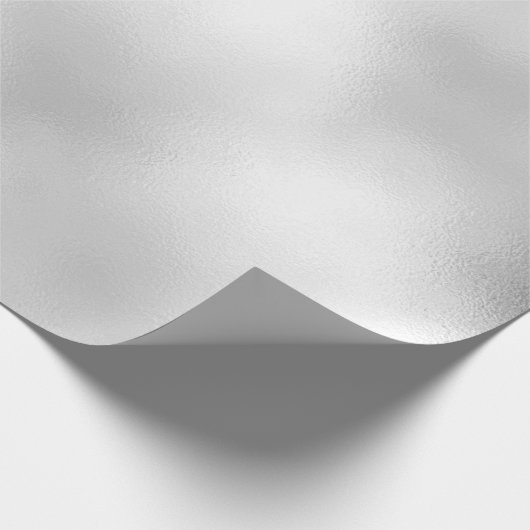 Minimaal wit, grijs, zilverglaasje cadeaupapier (Hoek)