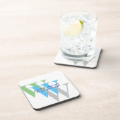 minimaal wit groen grijs Hard plastic onderzetter (Rechterzijde)