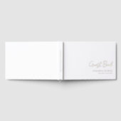Minimaal, wit, handschrift, Folie, bruiloft Gastenboek (Volledig)