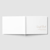 Minimaal, wit handschrift script bruiloft gastenboek (Volledig)