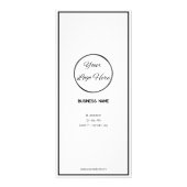 Minimaal wit met logo corporate prijslijst reclamekaart (Voorkant)