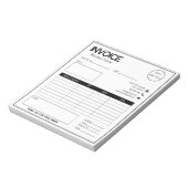 Minimaal wit met logo eenvoudige zakelijke factuur notitieblok (Linkerzijde)