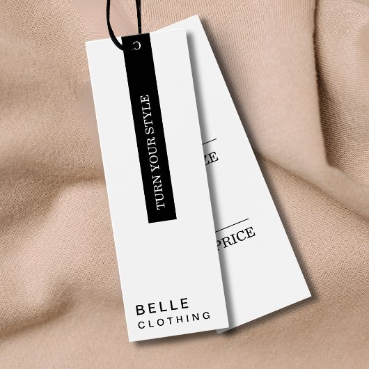 Minimaal Wit Modern Business Hang label Mini Visitekaartjes
