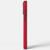 Minimaal wit monogram op rood Case-Mate iPhone case (Achterkant / Links)