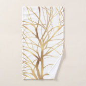 Minimaal wit ontwerp van de moderne Gold Tree Bad Handdoek (Handdoek)