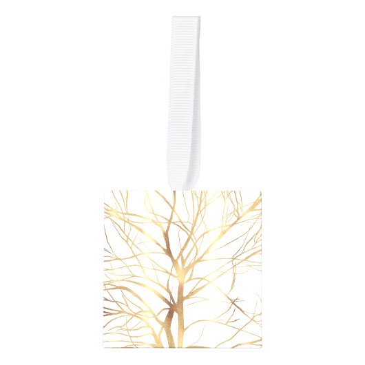 Minimaal wit ontwerp van de moderne Gold Tree Decoratie (Voorkant)