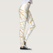 Minimaal wit ontwerp van de moderne Gold Tree Leggings (Rechts)