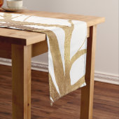 Minimaal wit ontwerp van de moderne Gold Tree Medium Tafelloper (Voorbeeld)