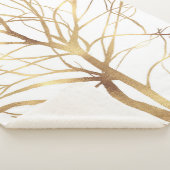 Minimaal wit ontwerp van de moderne Gold Tree Sherpa Deken (3/4)