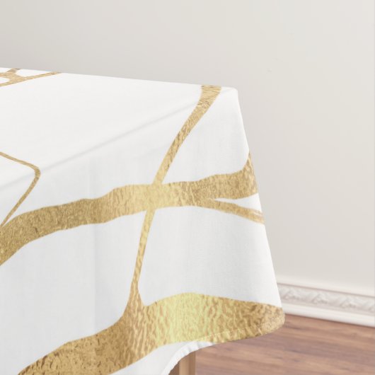 Minimaal wit ontwerp van de moderne Gold Tree Tafelkleed (Voorbeeld)