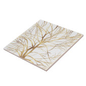 Minimaal wit ontwerp van de moderne Gold Tree Tegeltje (Zijkant)