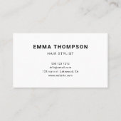 Minimaal wit penseel visitekaartje (Achterkant)