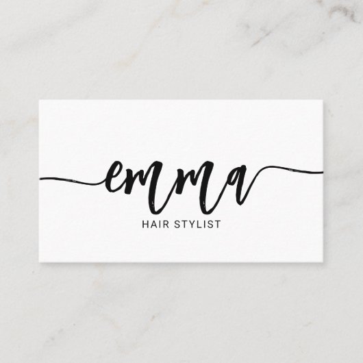 Minimaal wit penseel visitekaartje (Voorkant)